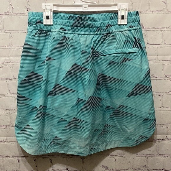 Slazenger Skort Athletic Golf Tennis Activewear Geometric Print‎ Aqua Size xs - Picture 4 of 7